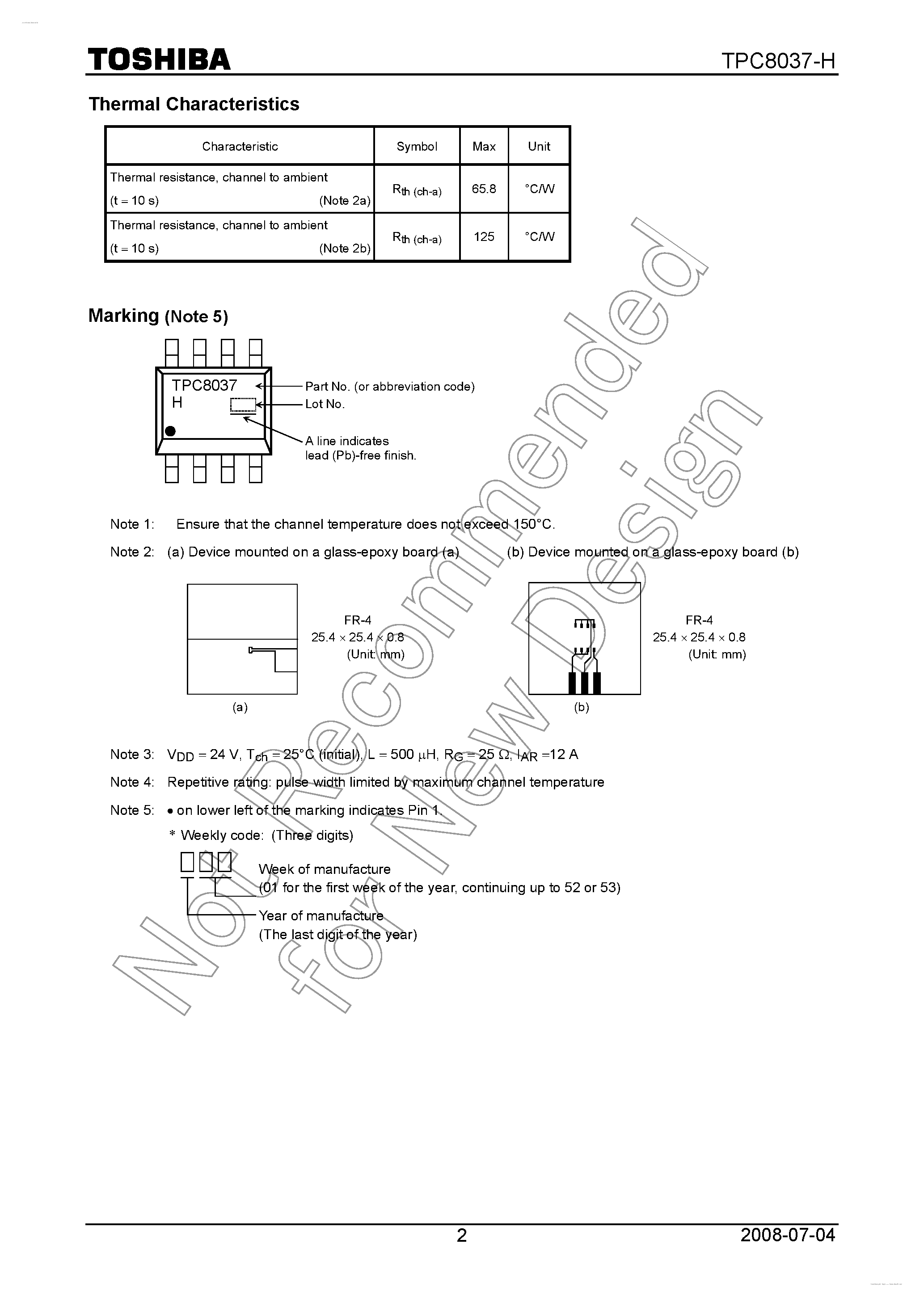 Даташит TPC8037-H - Silicon N-Channel MOS Type страница 2