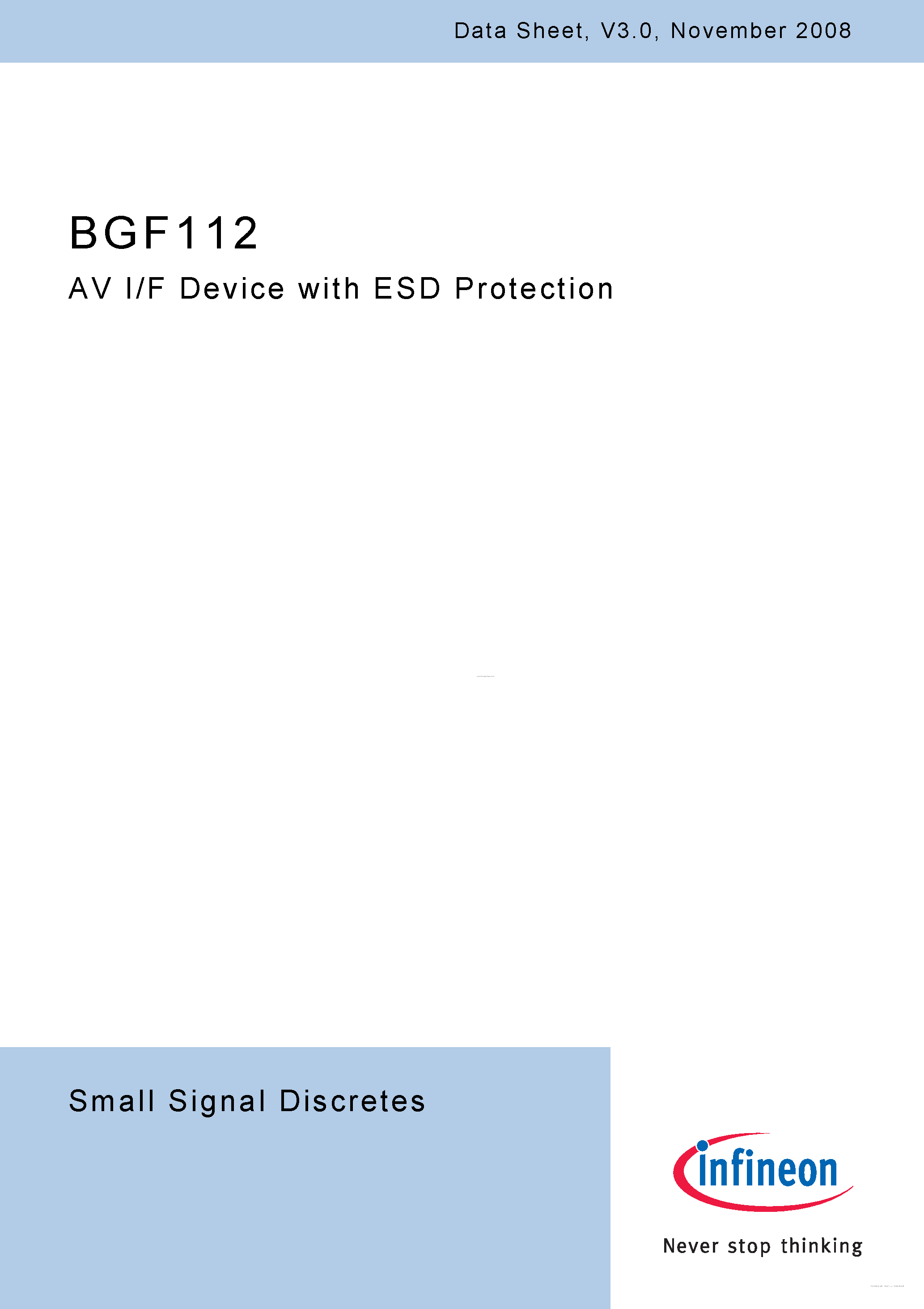 Даташит BGF112 - AV I/F Device страница 1