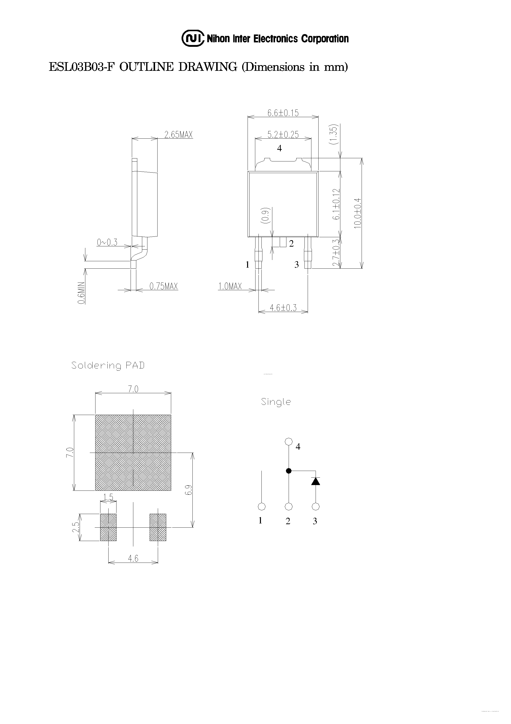 Даташит ESL03B03-F - Schottky Barrier Diode страница 2