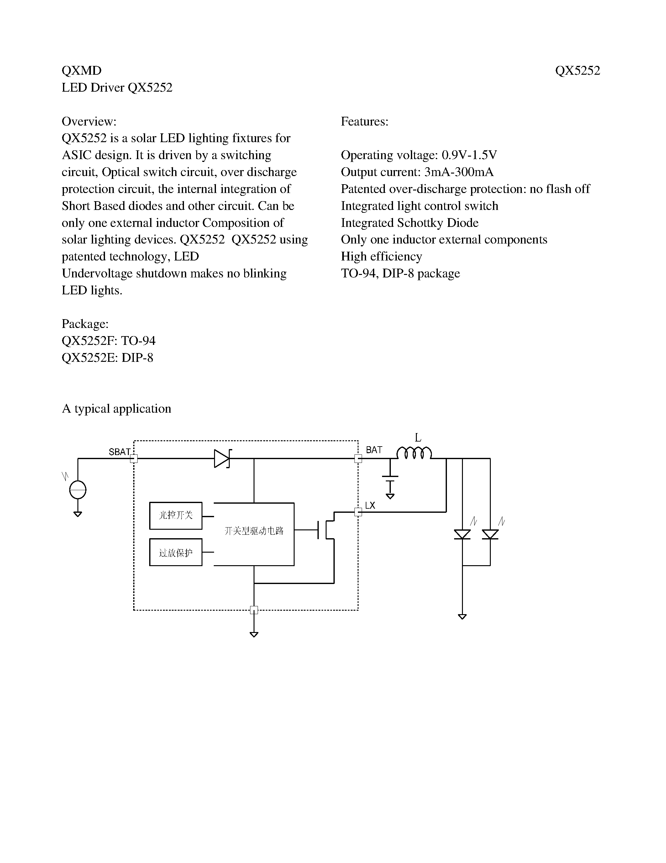 Qx5252f схема включения