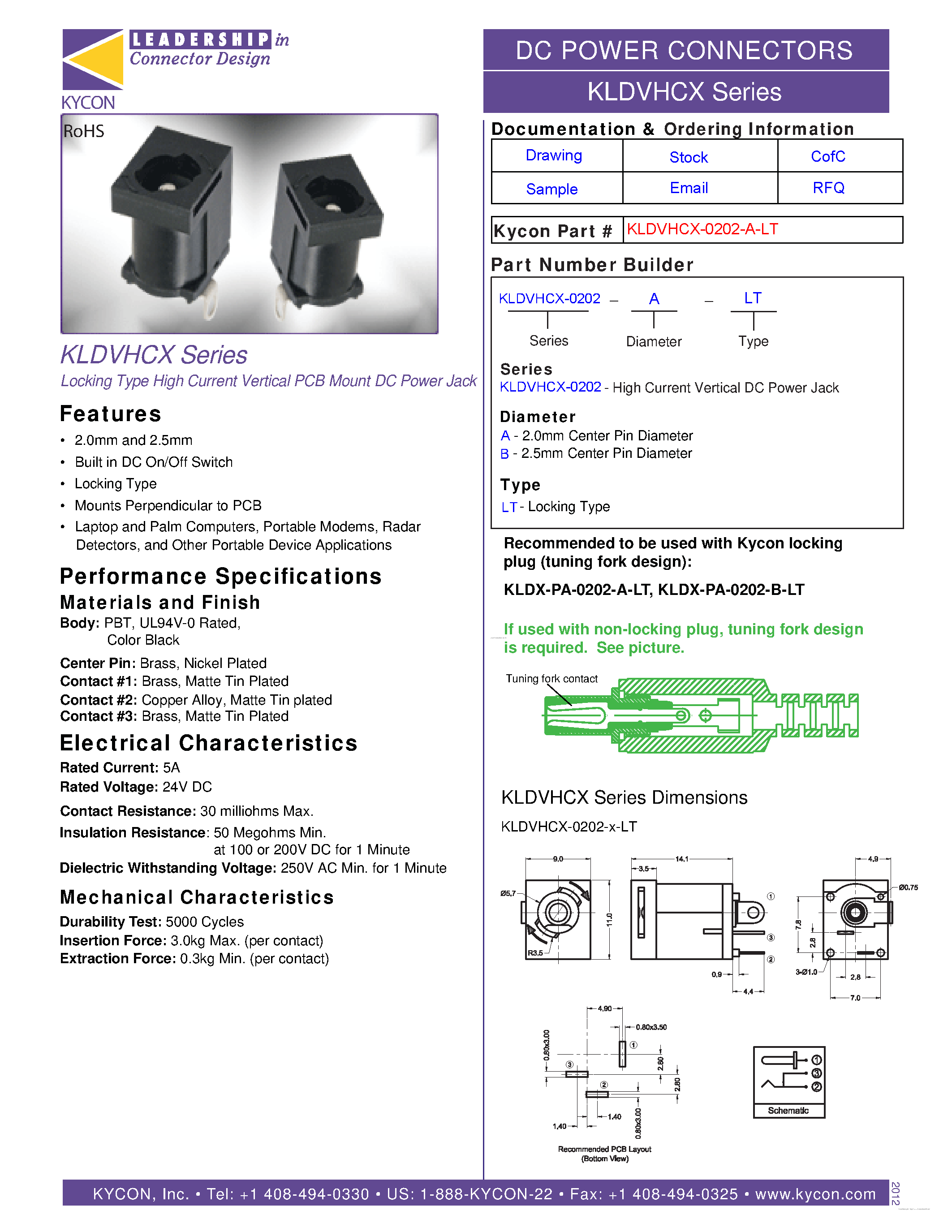 Datasheet KLDVHCX - page 1