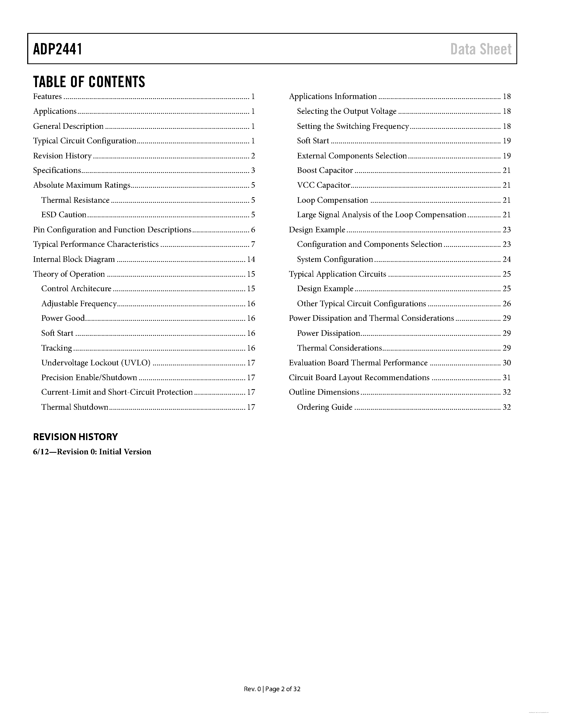 Datasheet ADP2441 - page 2