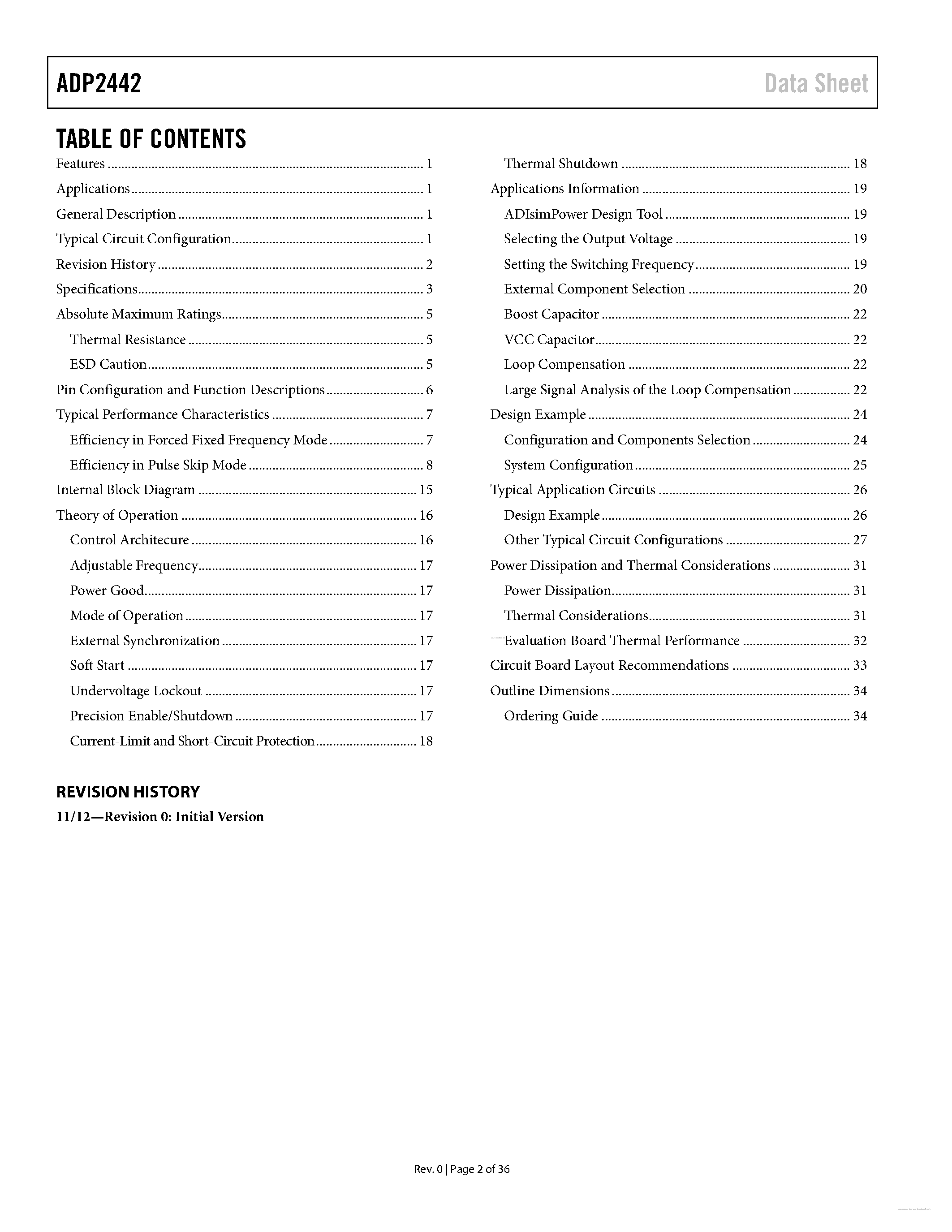 Datasheet ADP2442 - page 2