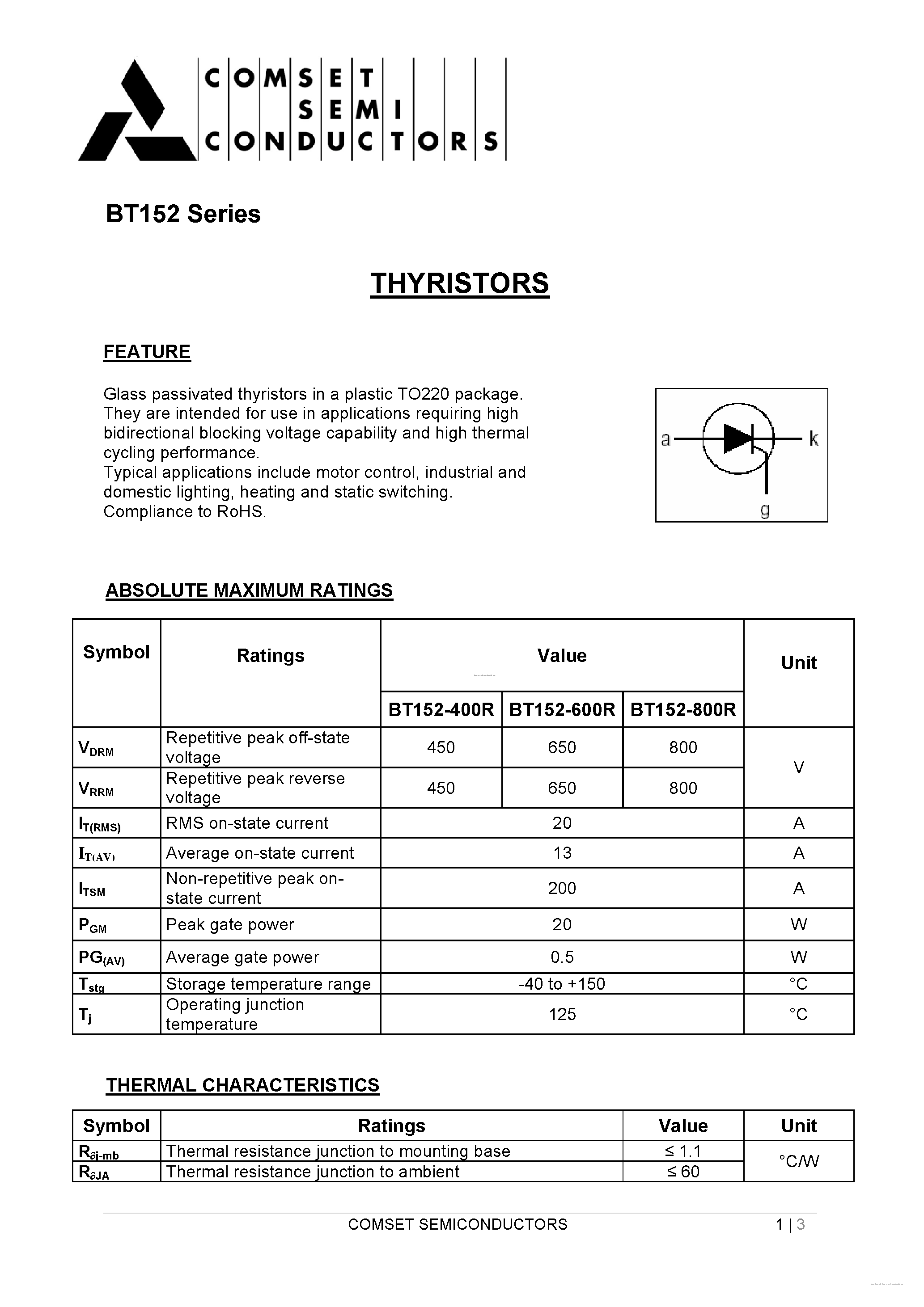 Bt151 схема включения