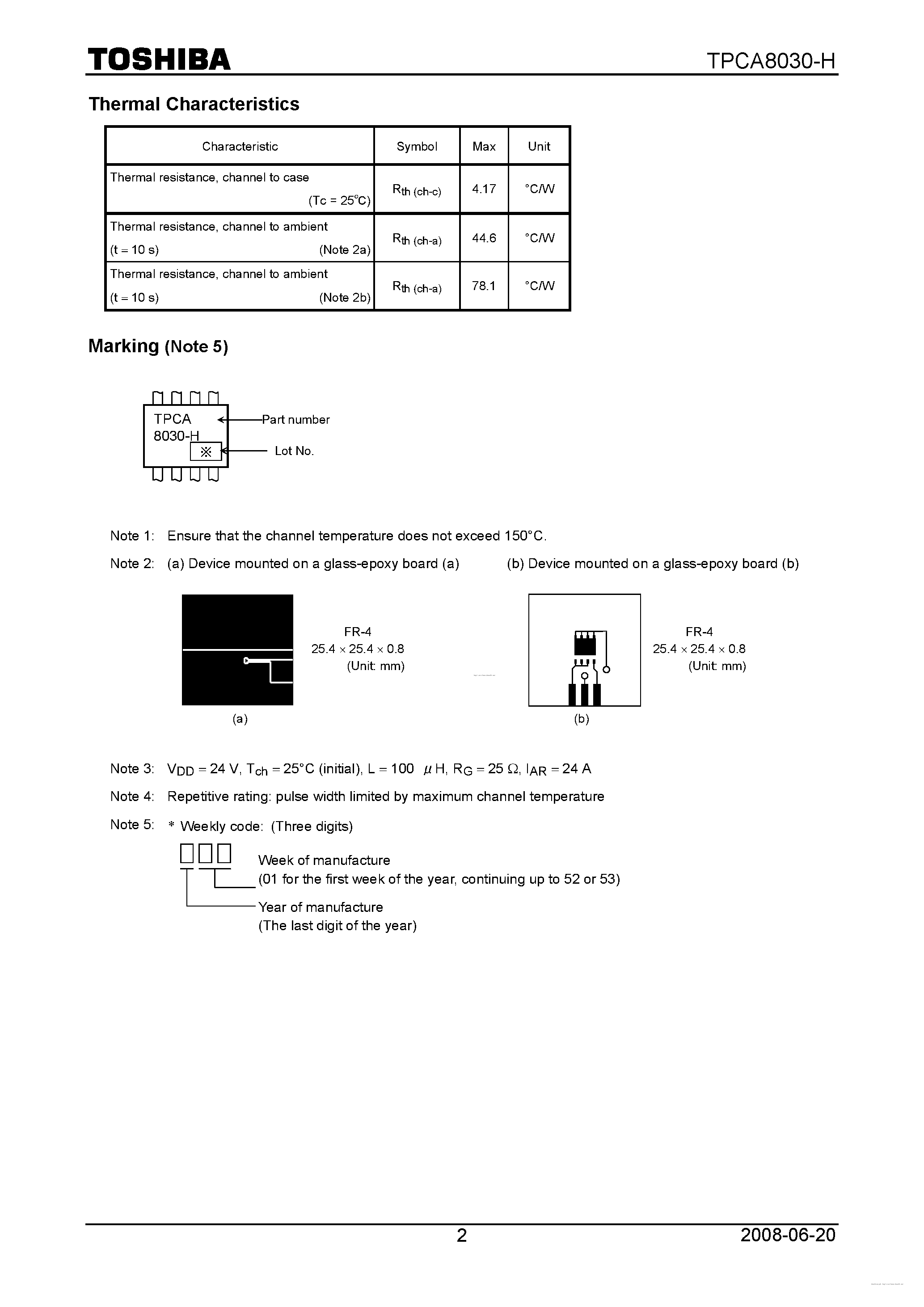 Даташит TPCA8030-H - страница 2