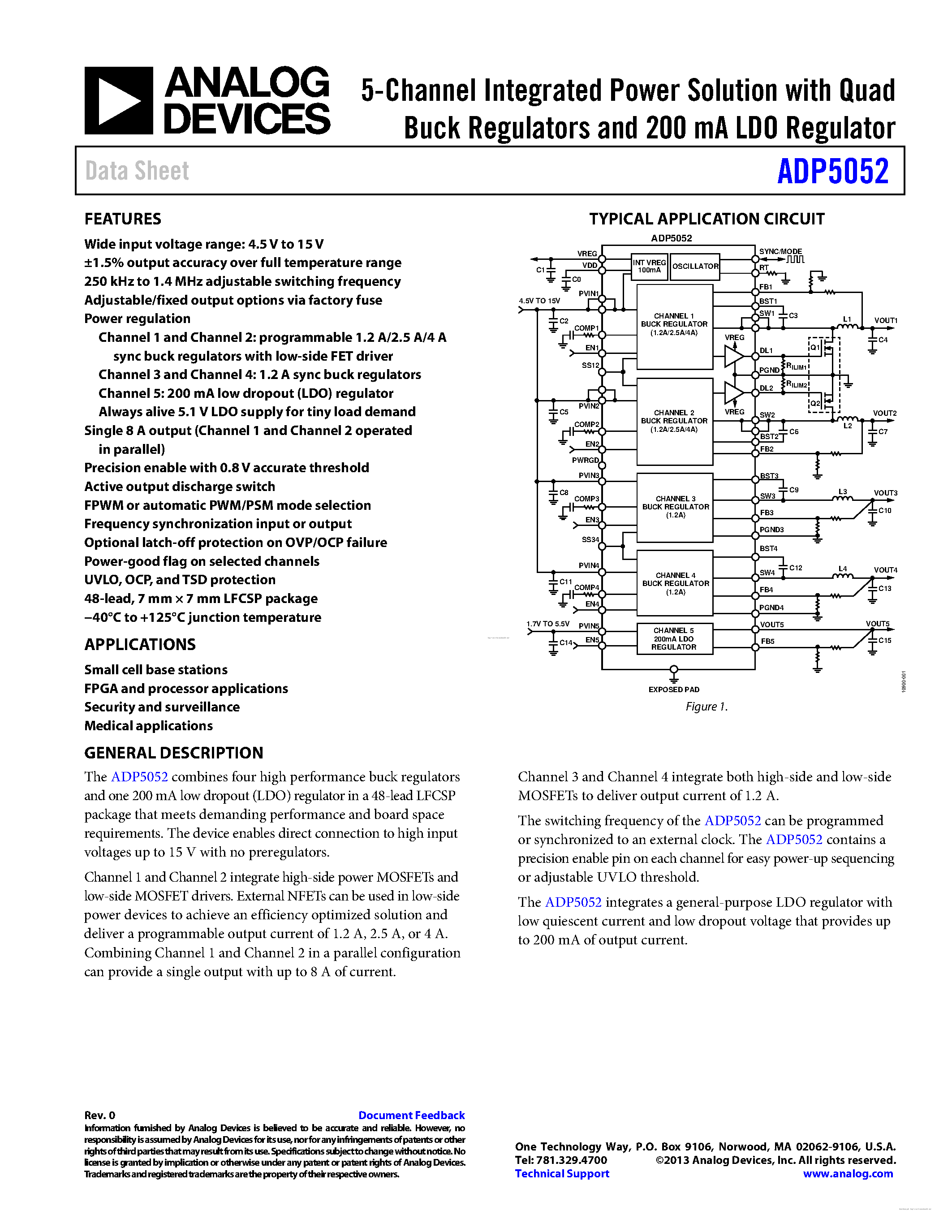 Datasheet ADP5052 - page 1