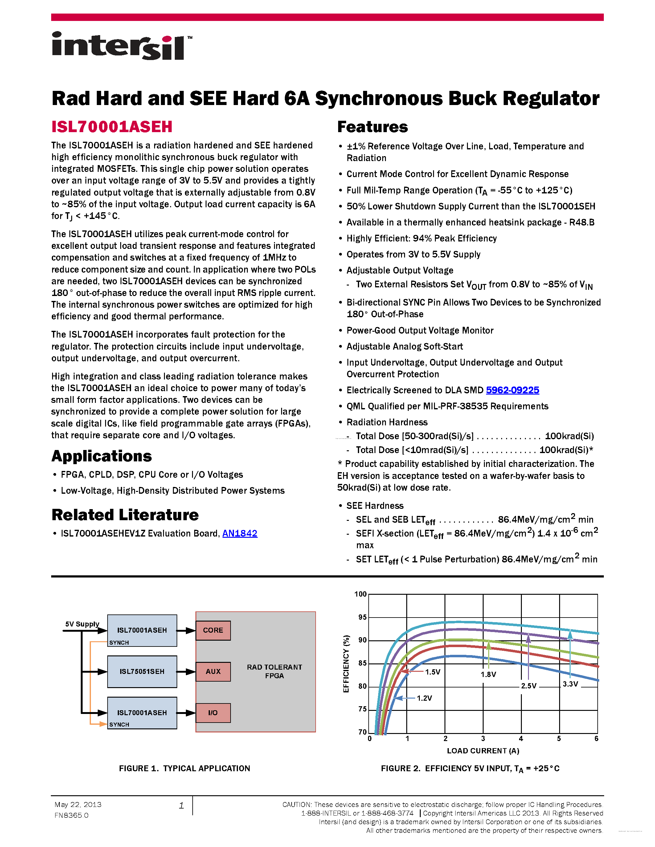 Datasheet ISL70001ASEH - page 1