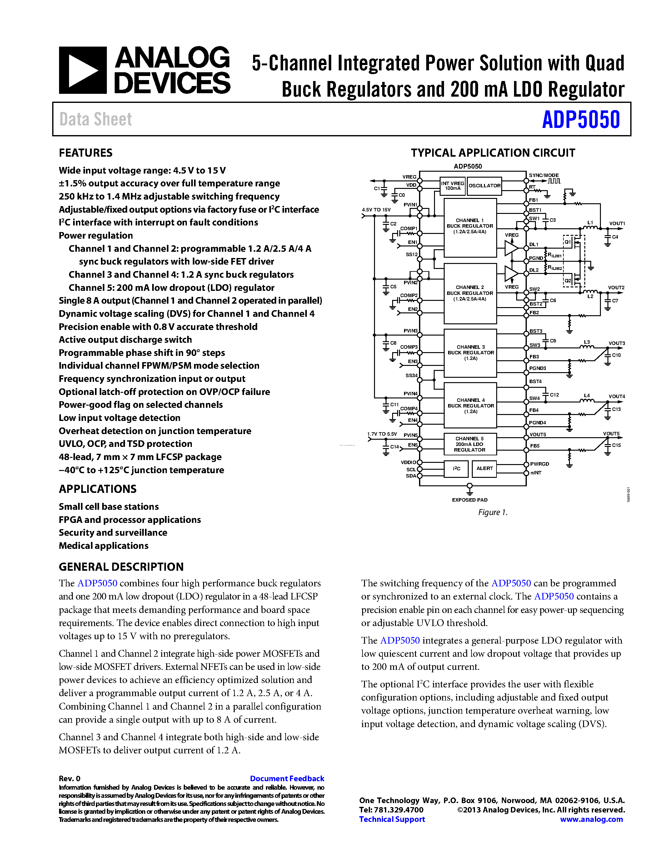 Datasheet ADP5050 - page 1