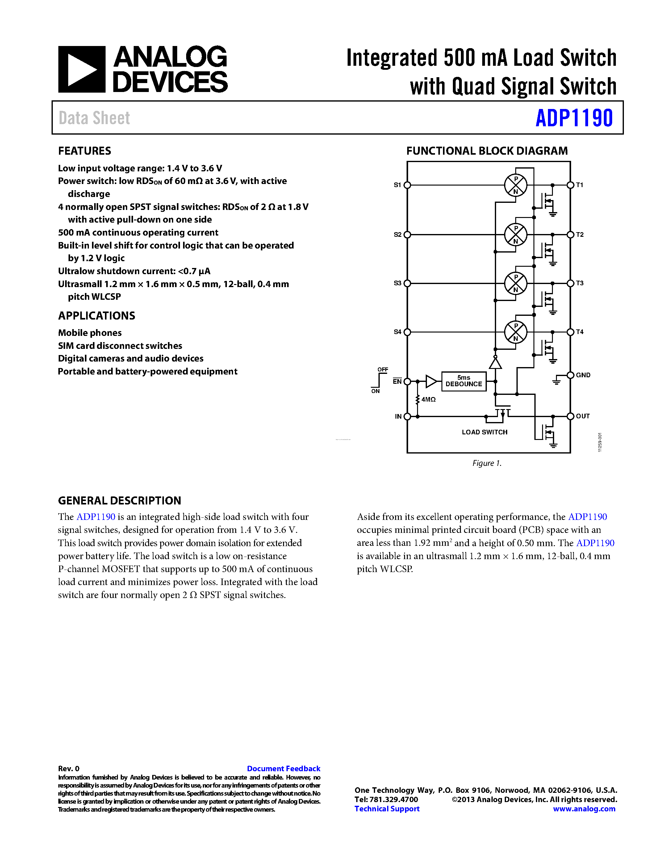 Datasheet ADP1190 - page 1