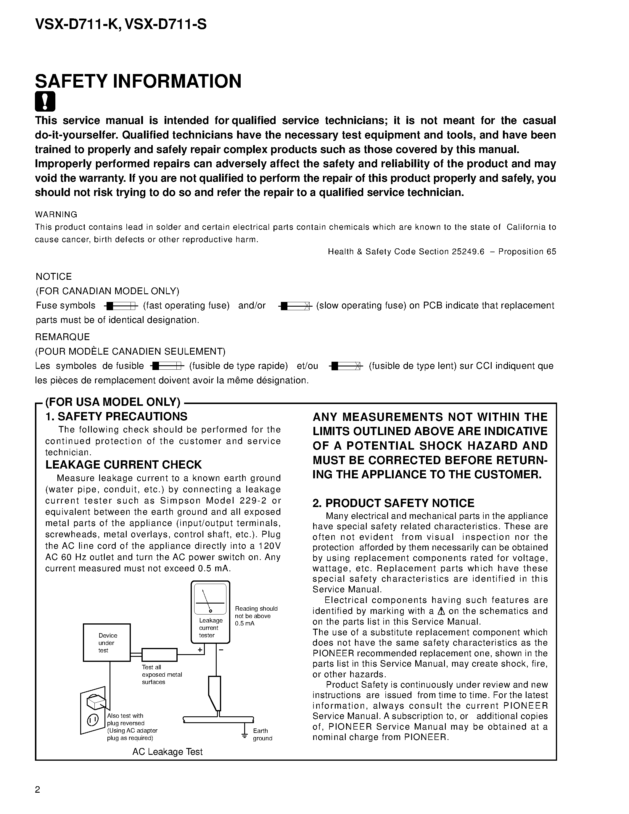 Datasheet VSX-D711-K - page 2