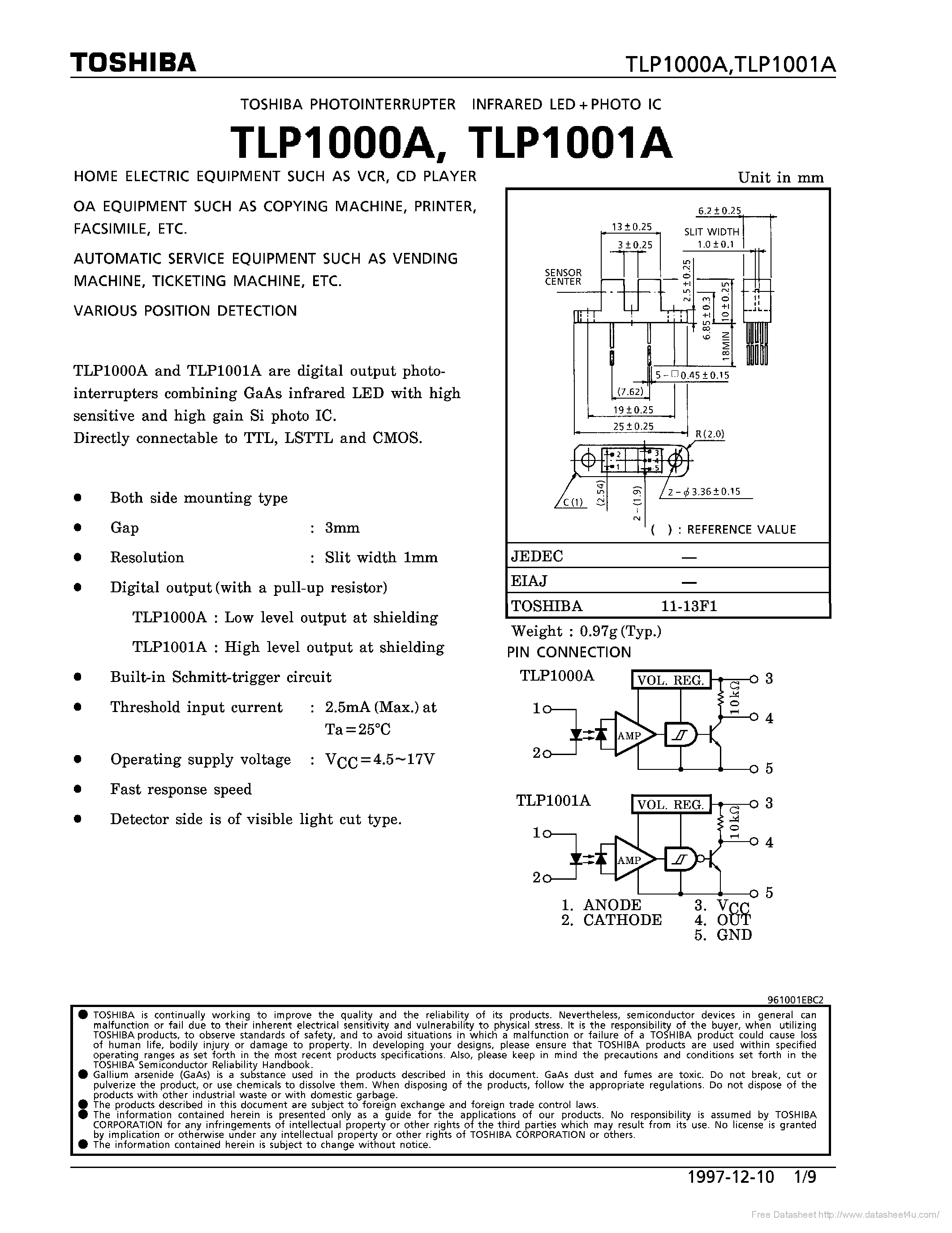 Даташит TLP1000A - страница 1