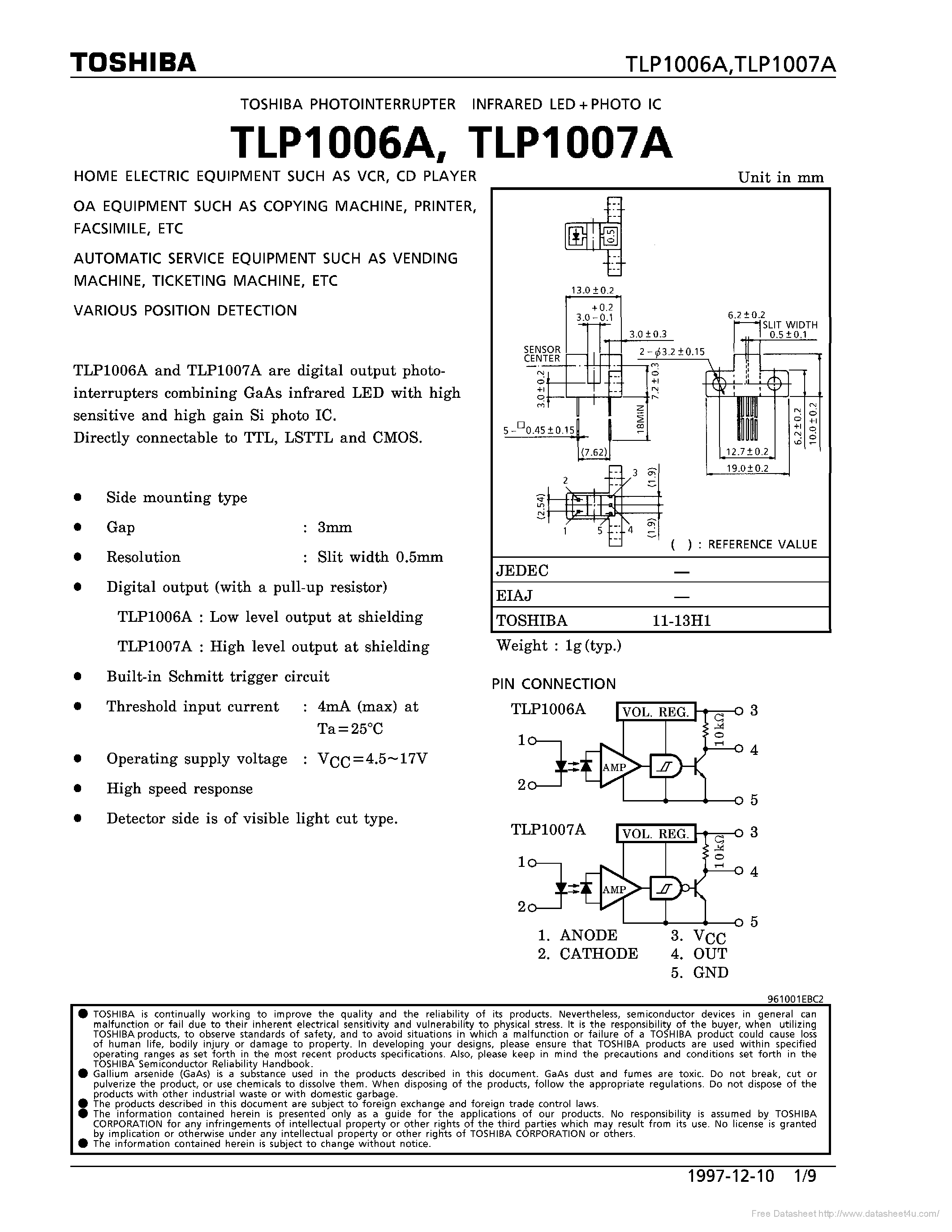 Даташит TLP1006A - страница 1