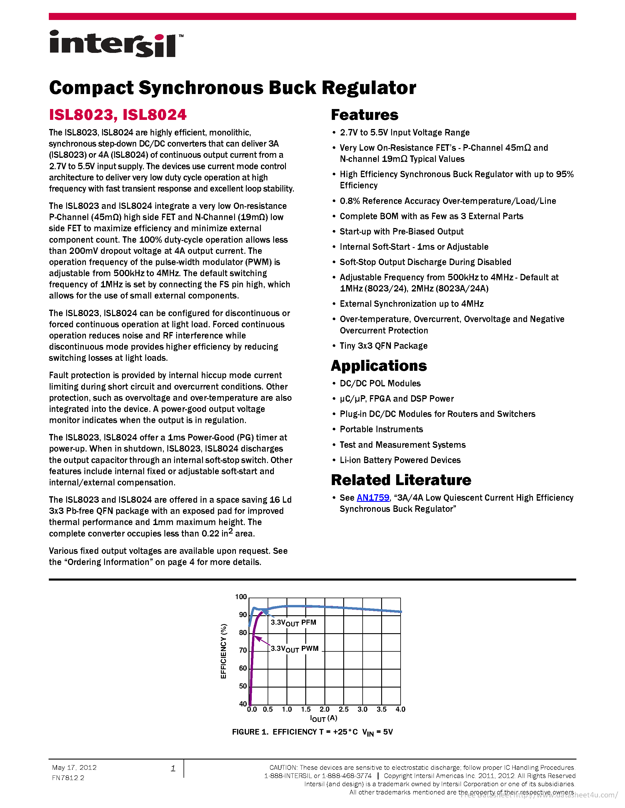 Datasheet ISL8023 - page 1