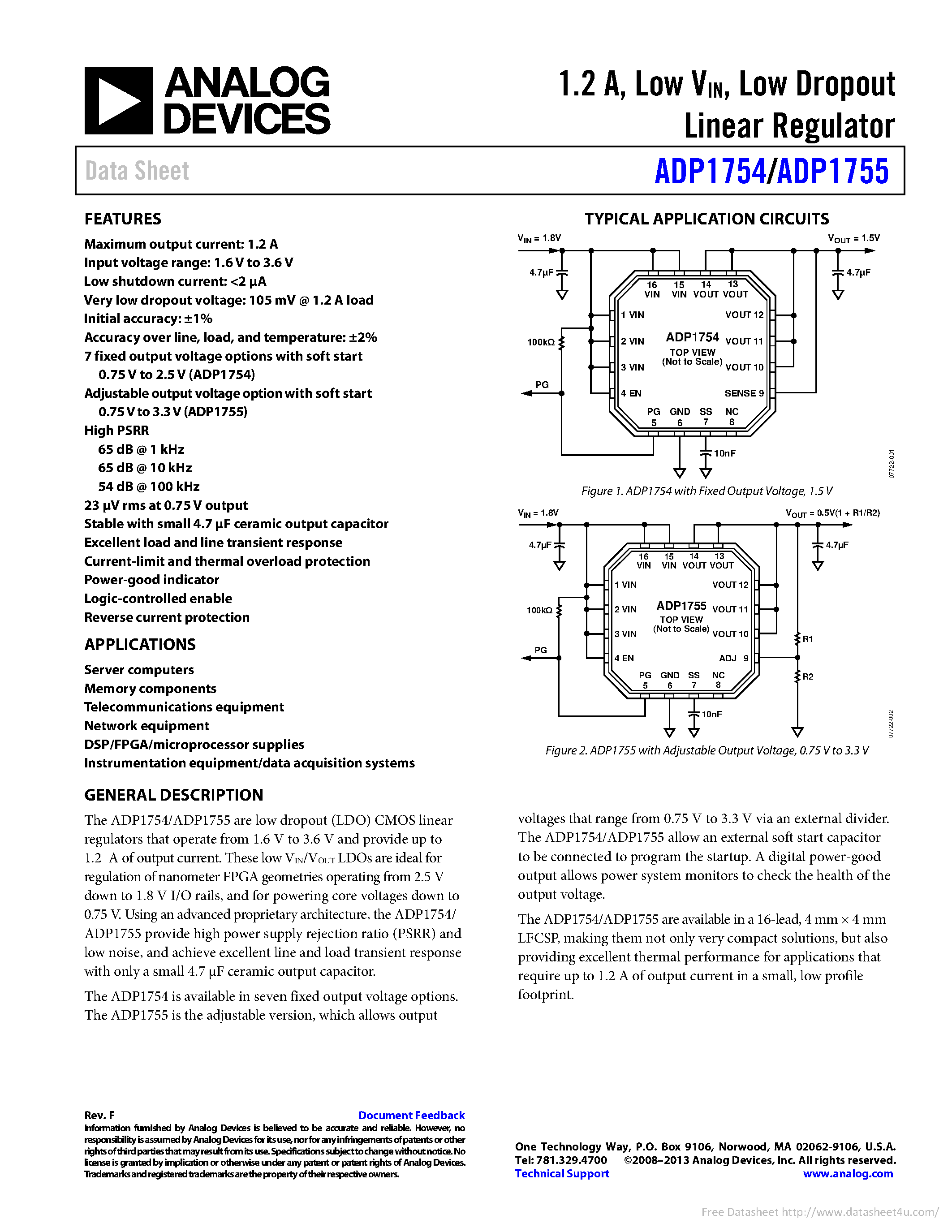 Datasheet ADP1754 - page 1