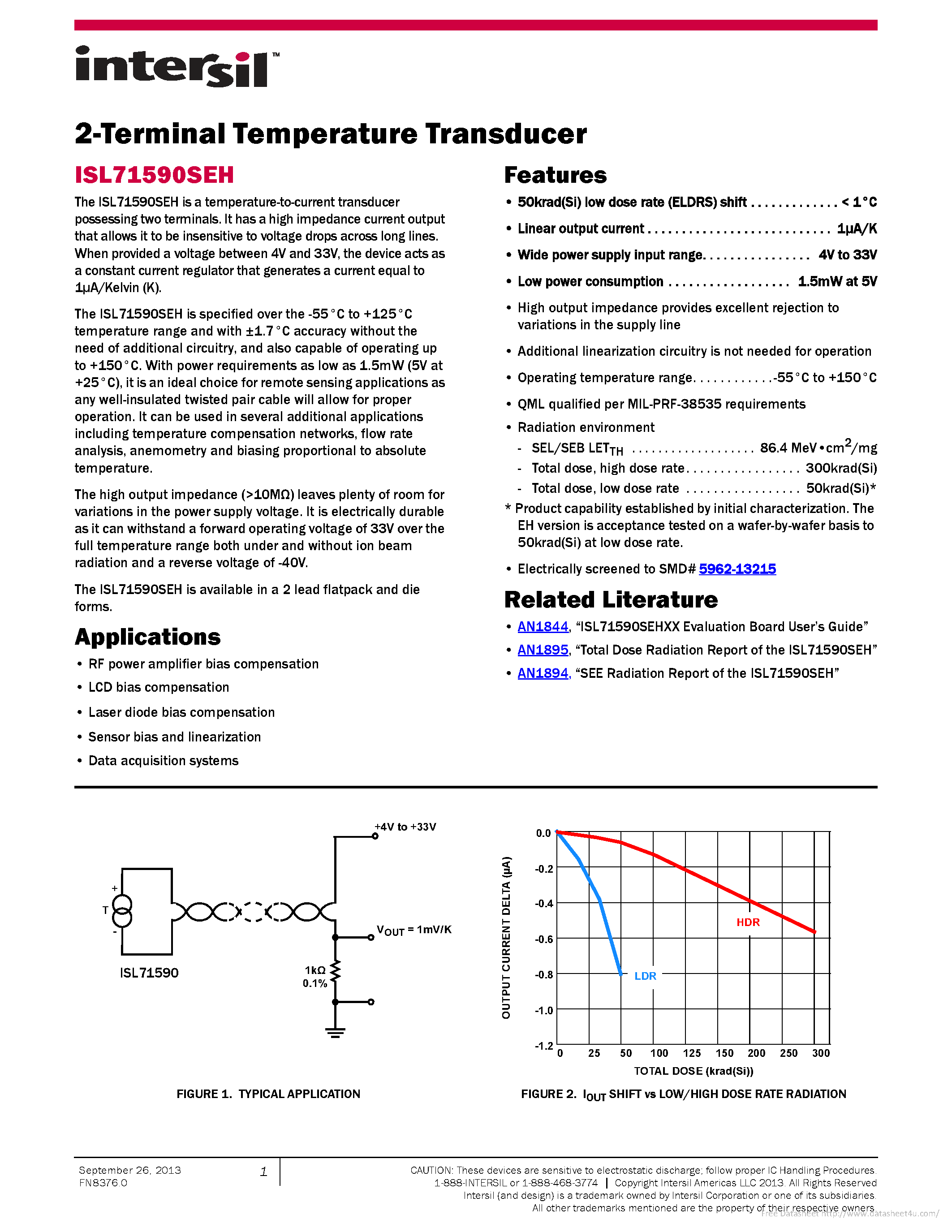 Datasheet ISL71590SEH - page 1