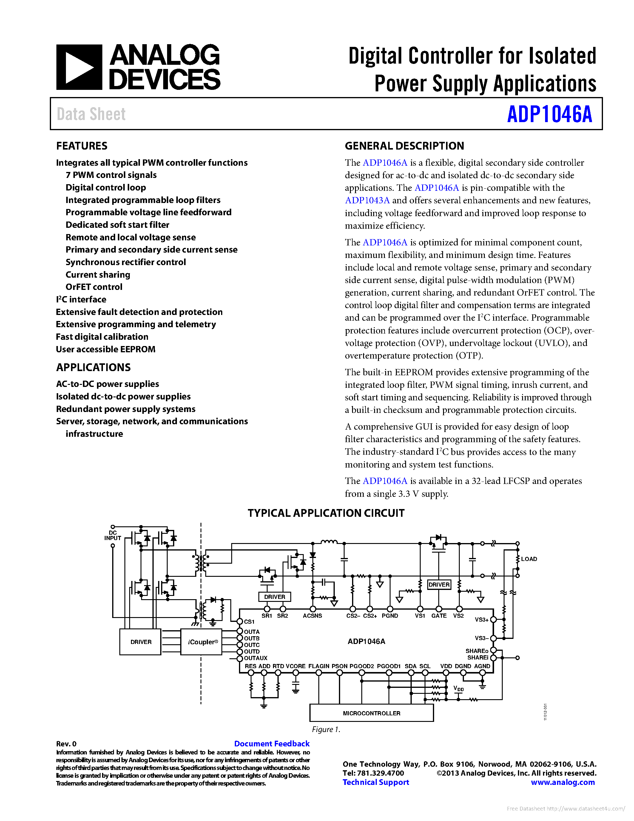 Datasheet ADP1046A - page 1