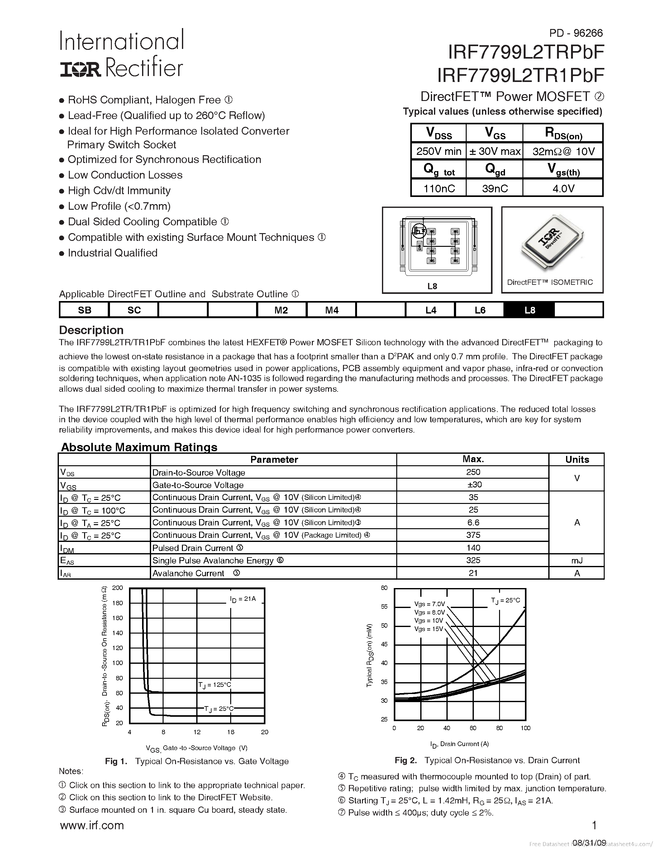 Даташит IRF7799L2TR1PBF - страница 1