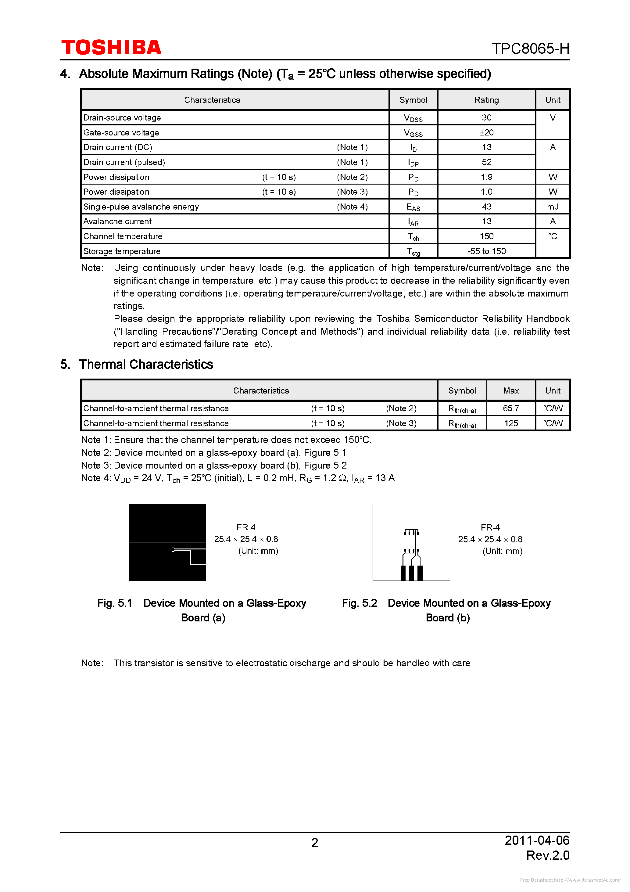 Даташит TPC8065-H - страница 2