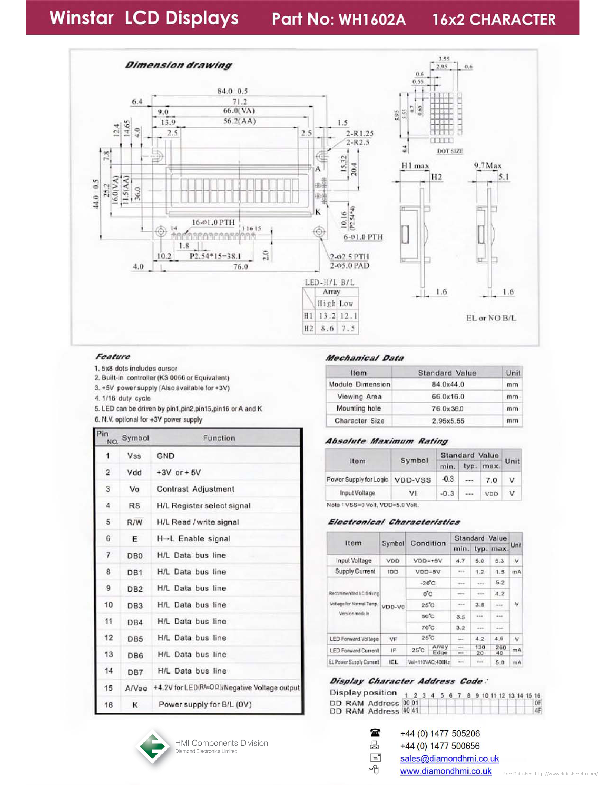 Lcd 1602 чертеж