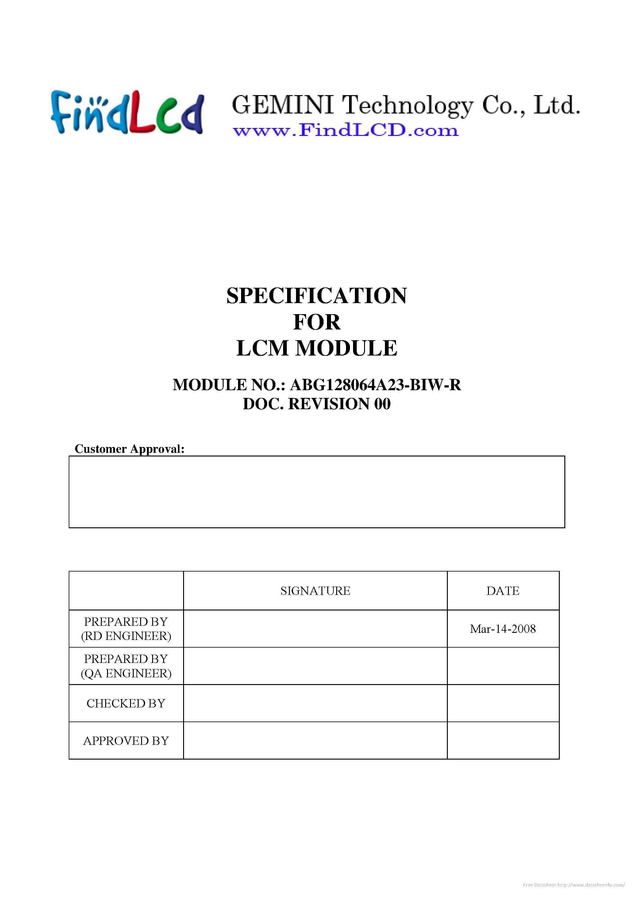 Datasheet ABG128064A23-BIW-R - page 1