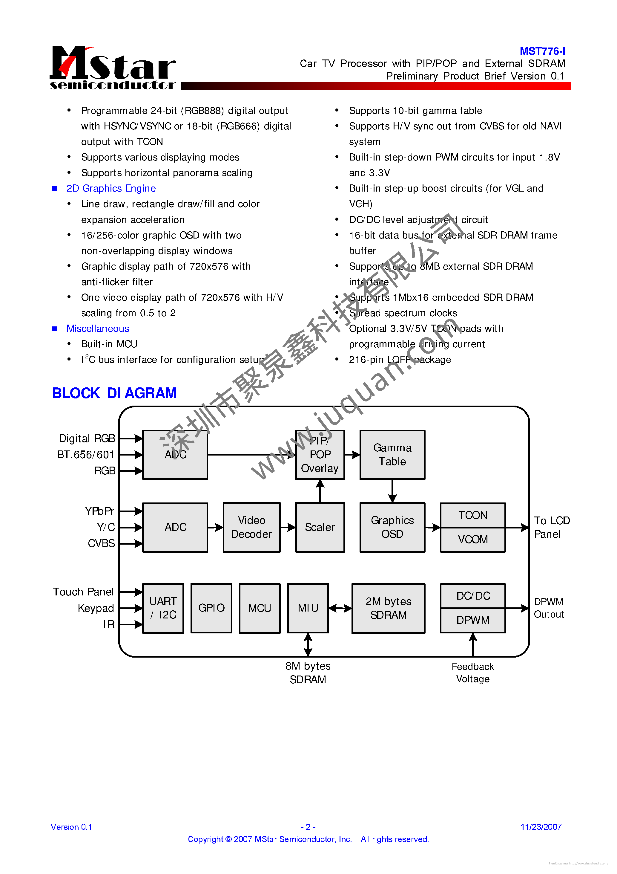 Datasheet MST776-I - page 2