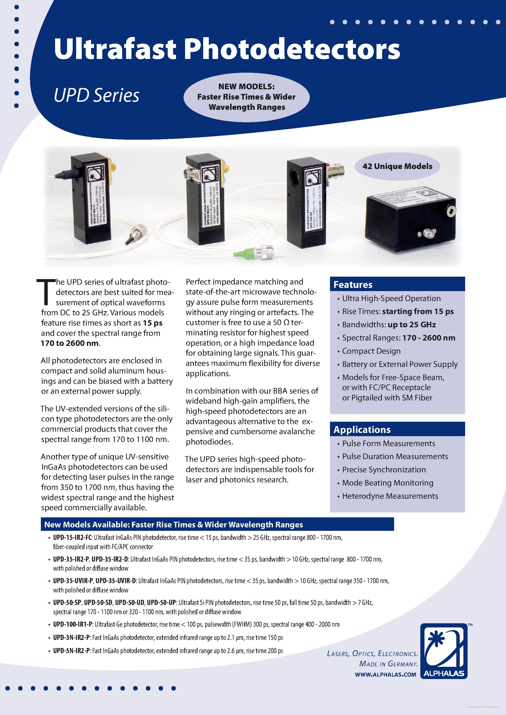 Datasheet UPD-100-IR1-P - page 1