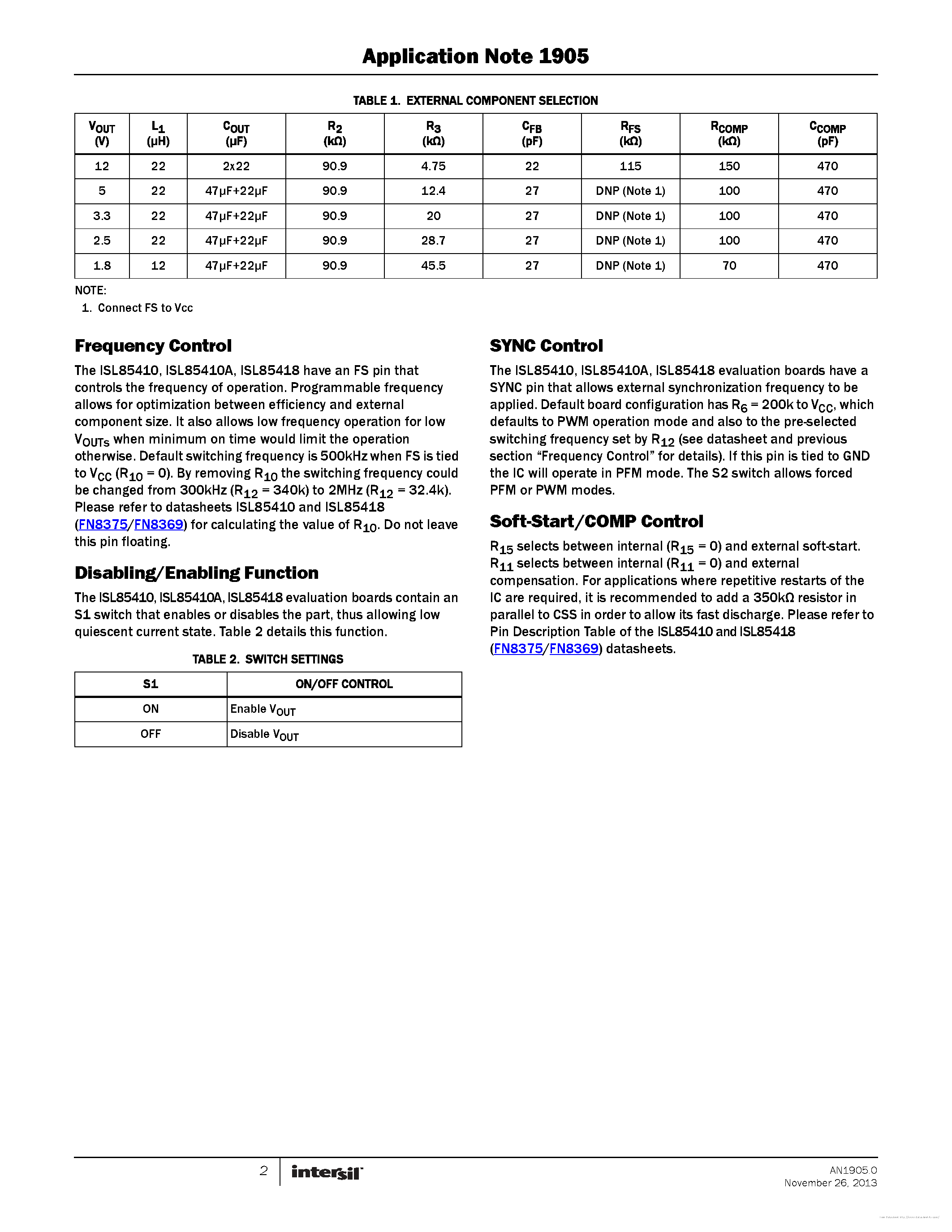 Datasheet ISL85410AEVAL1Z - page 2