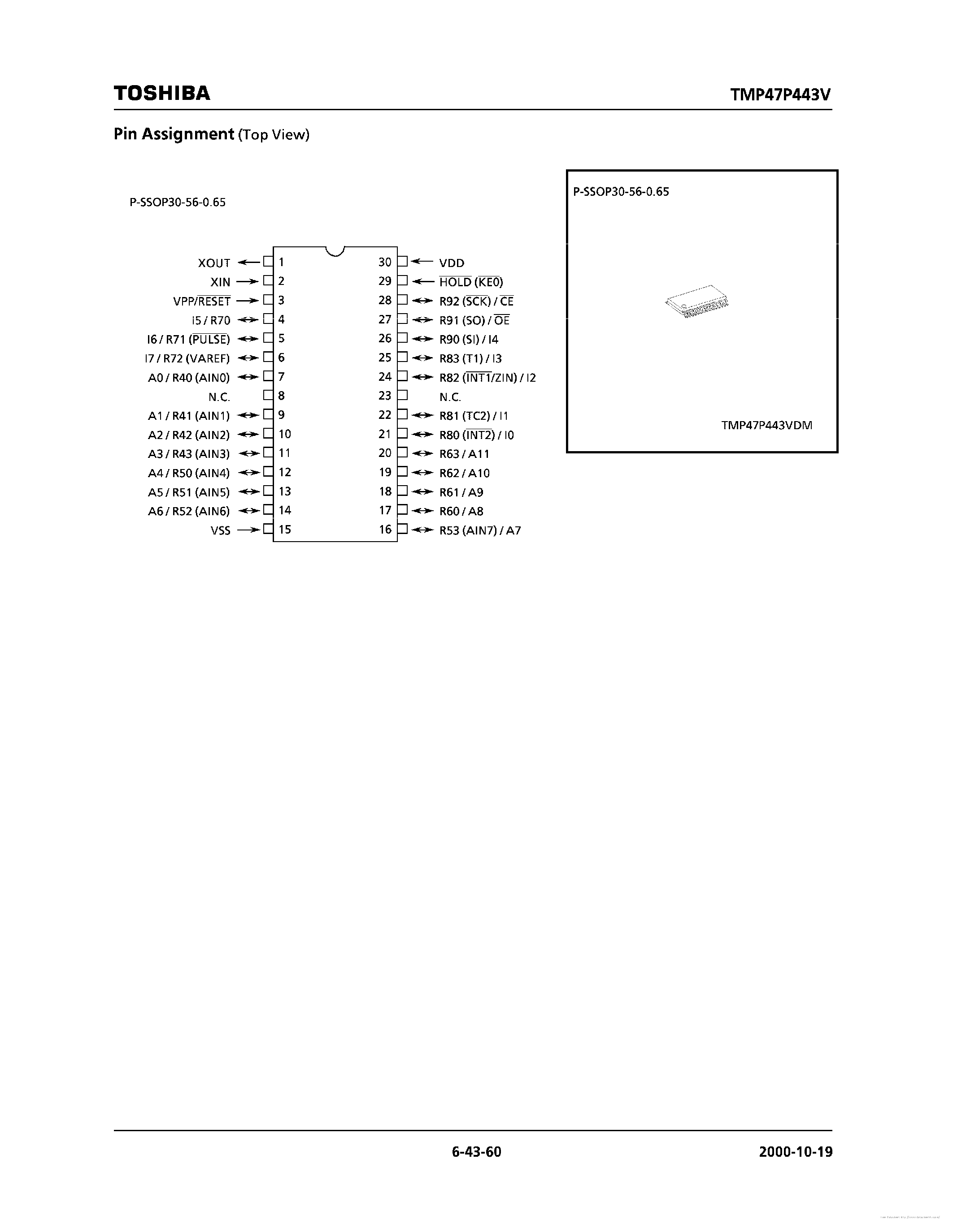 Даташит TMP47P443VDM - страница 2