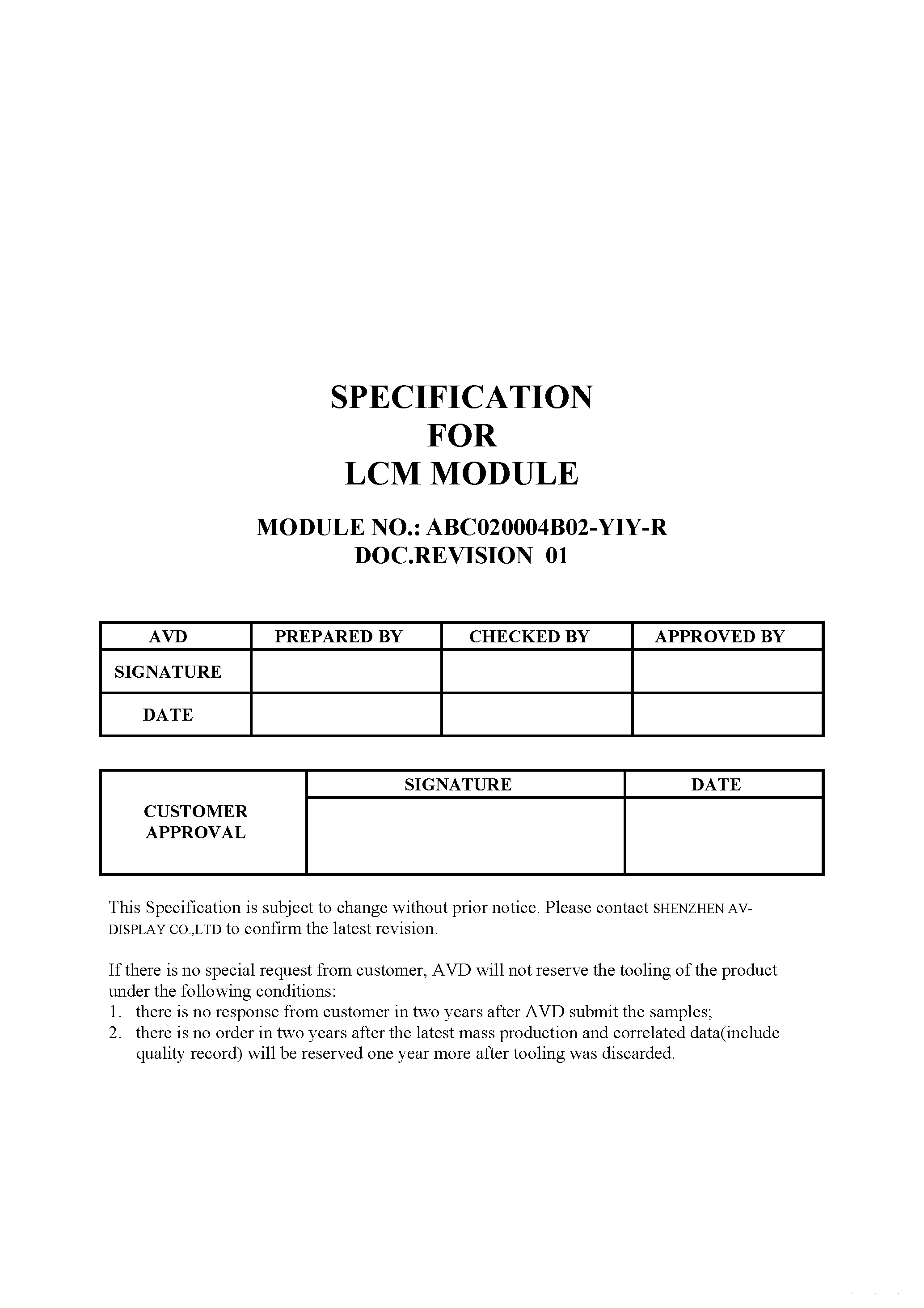 Datasheet ABC020004B02-YIY-R - page 1