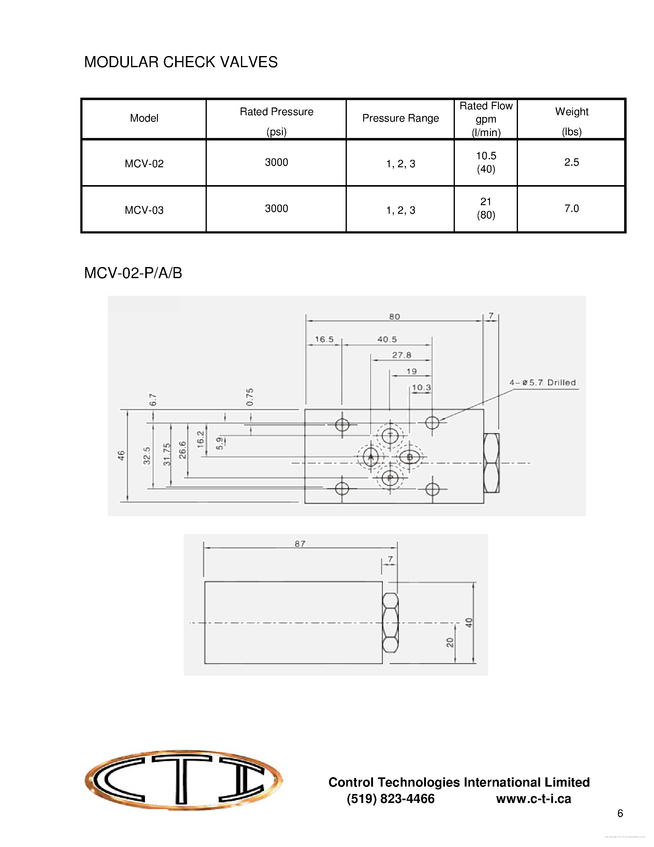 Datasheet MCV-02-B - page 2