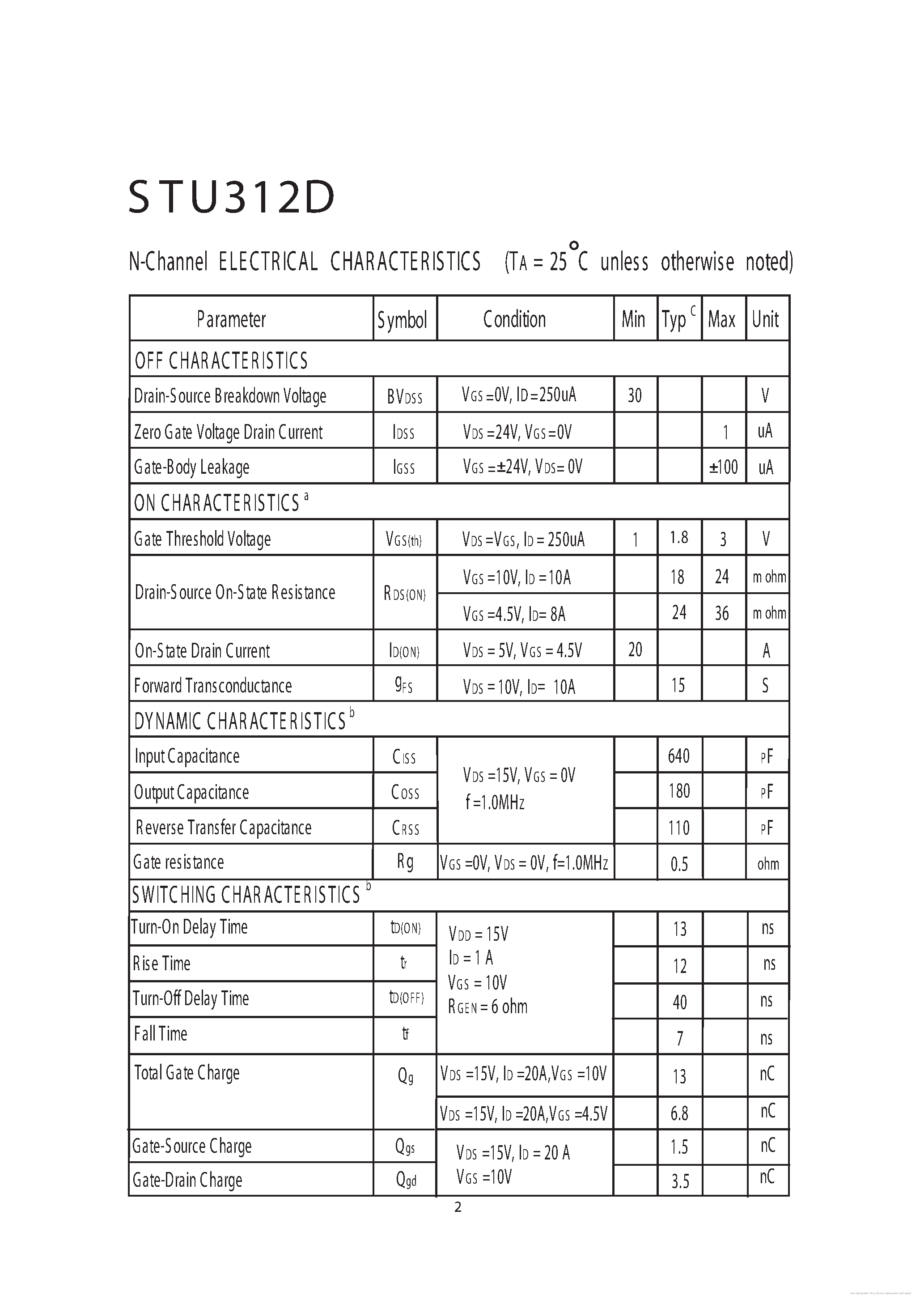 Даташит STU312D - страница 2