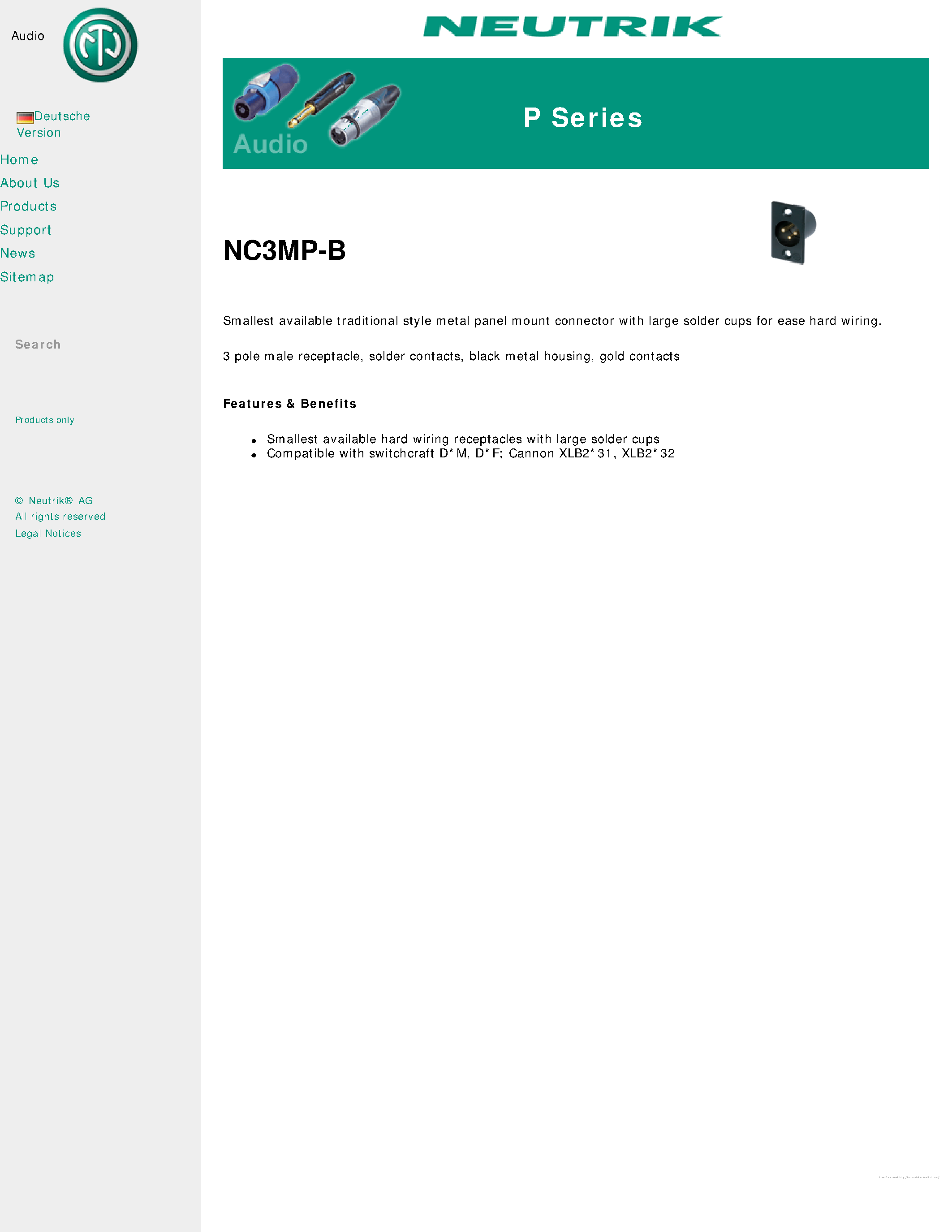 Datasheet NC3MP-B - page 1