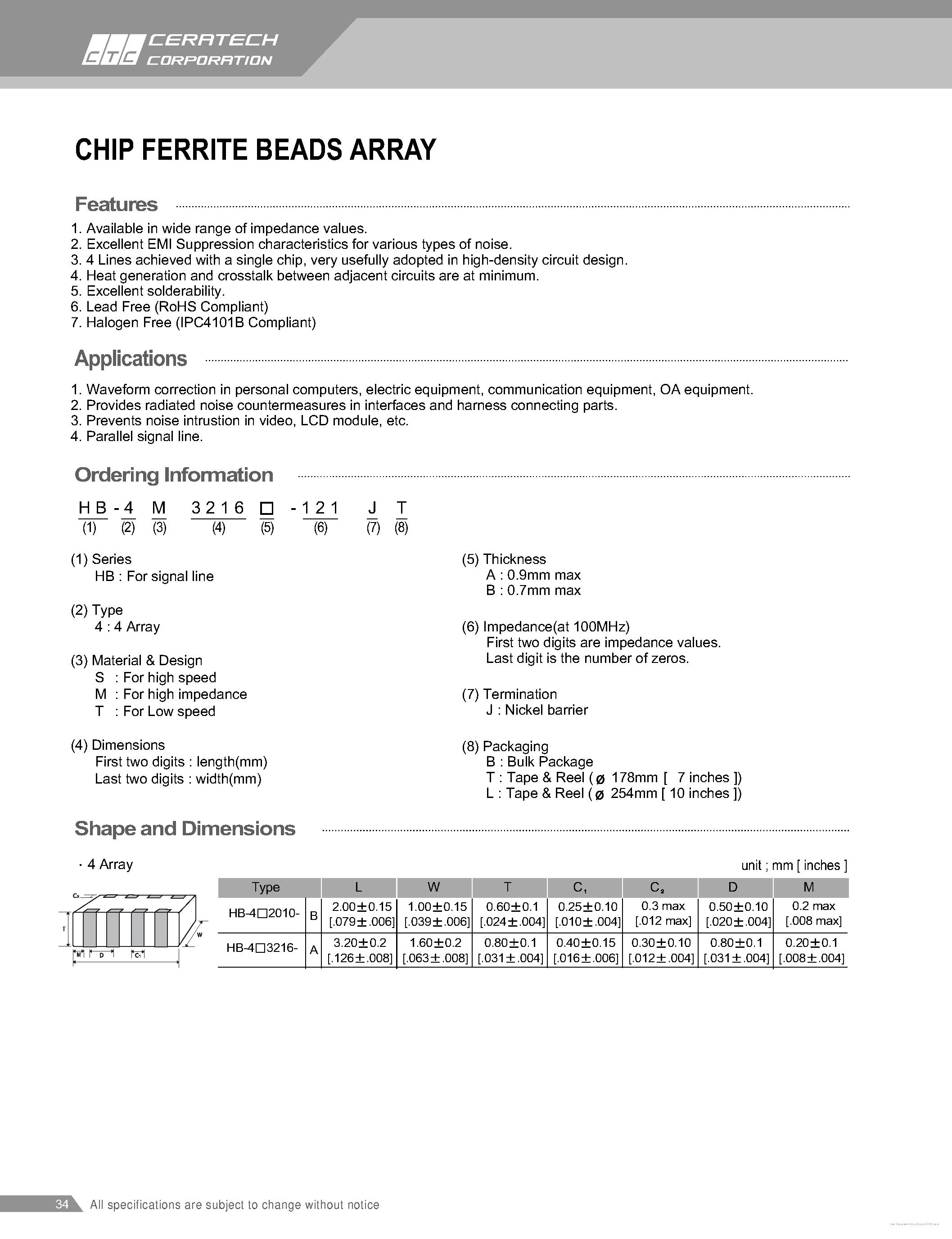 Datasheet HB-4M2010-A - page 2