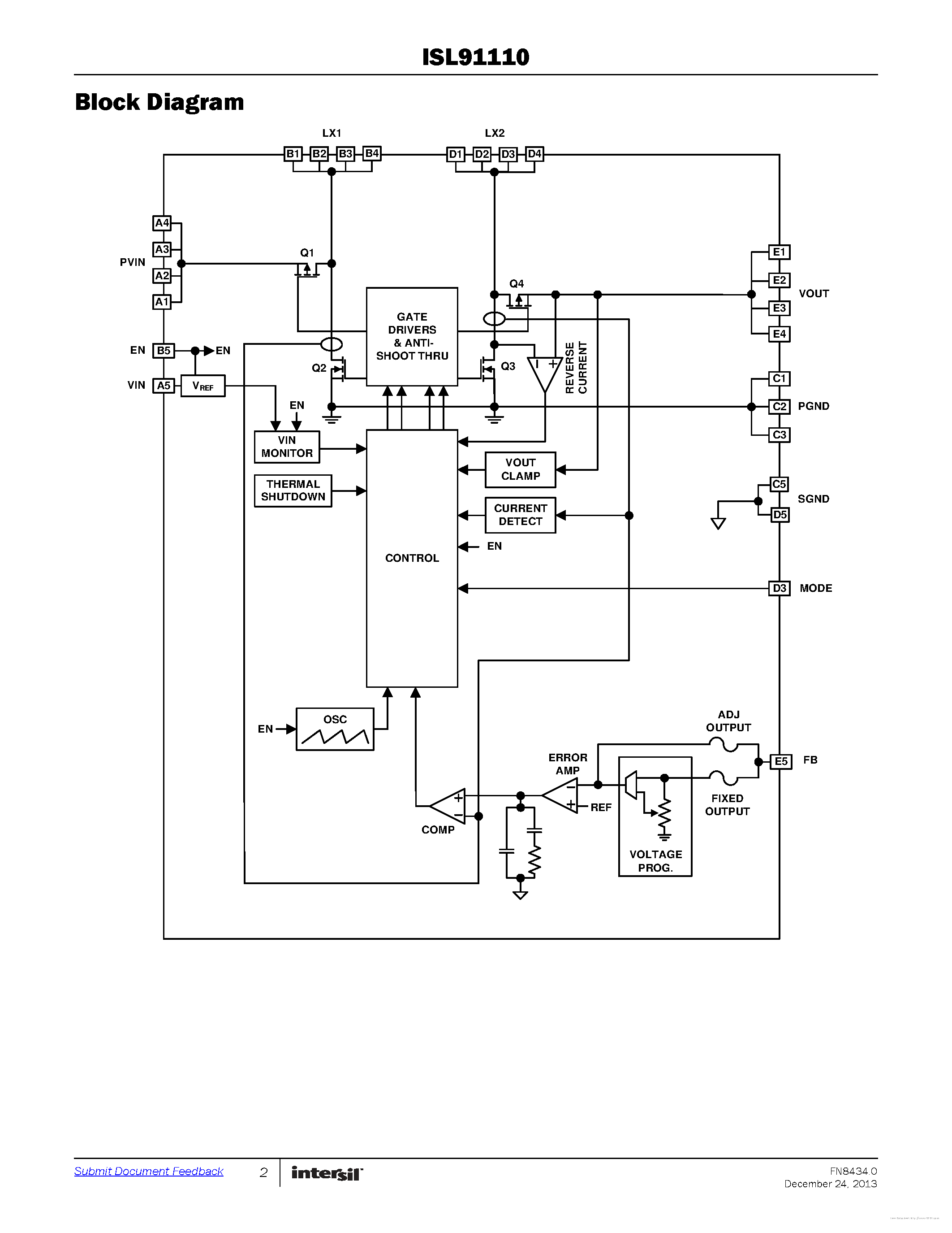 Datasheet ISL91110 - page 2