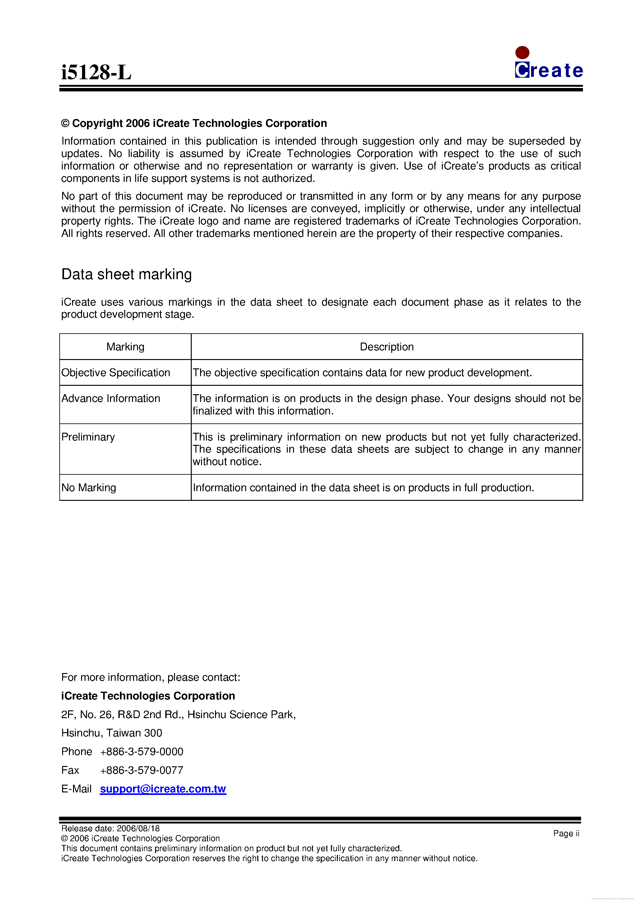 Datasheet i5128-L - page 2