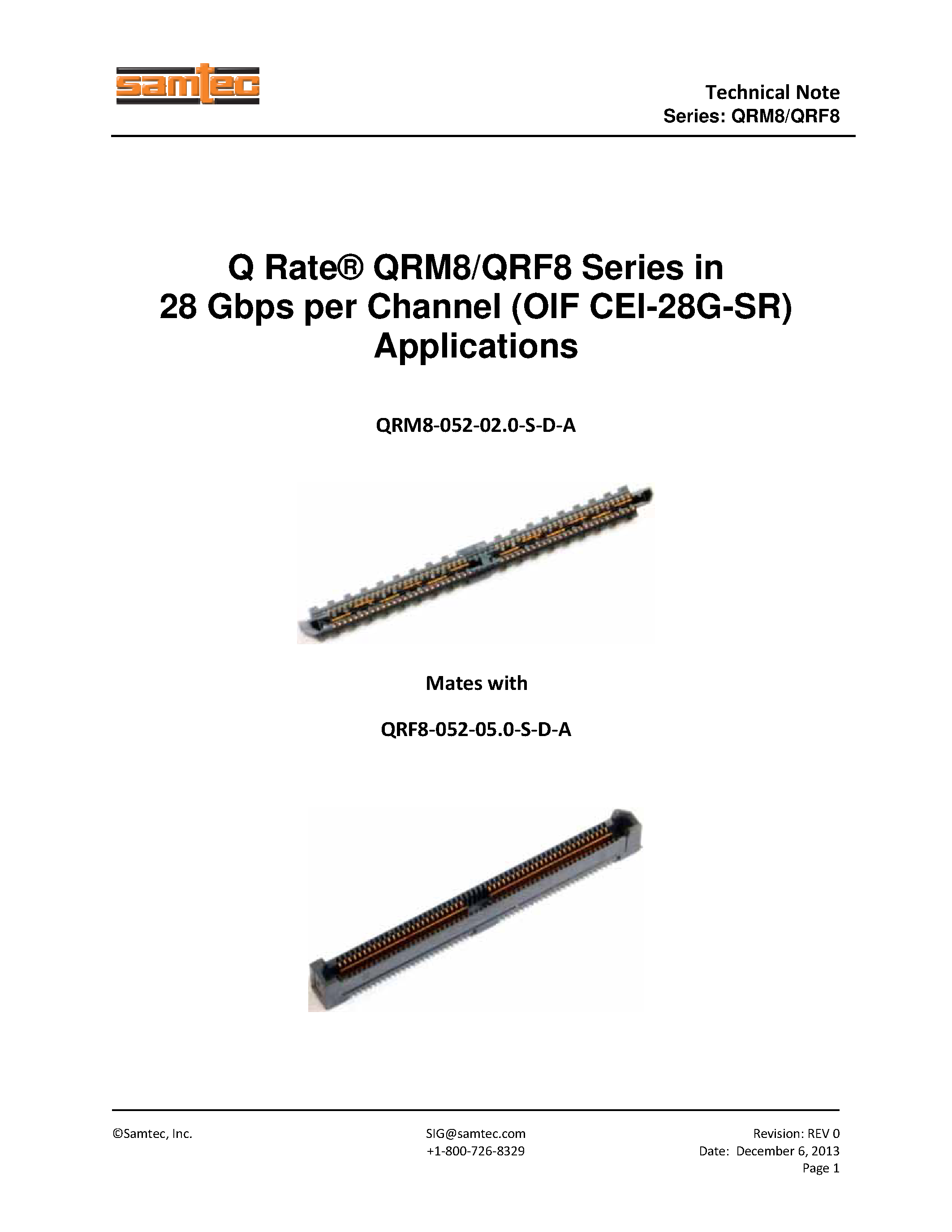 Datasheet QRM8 - page 1