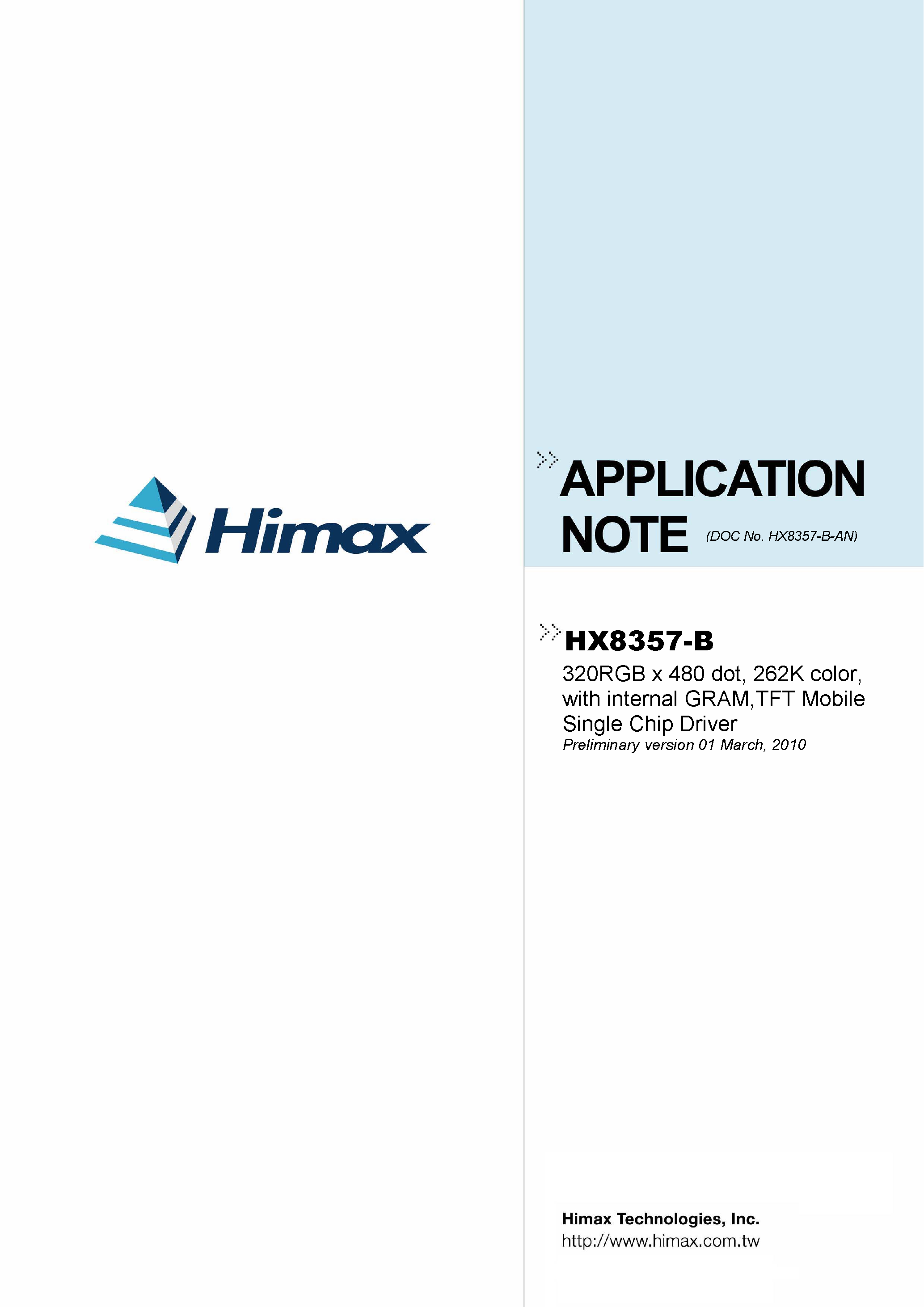 Datasheet HX8357-B - page 1